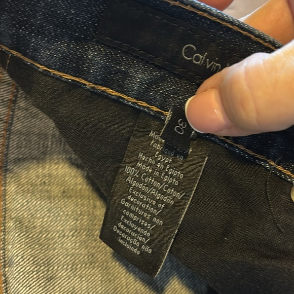 Vintage CALVIN KLEIN Straight 100% Cotton Jeans ~ 30/32 - Picture 7 of 8